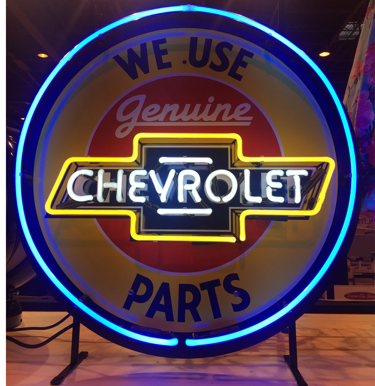 Chevrolet Neon Verlichting Met Bord 64 x 64 cm LAATSTE STUKS | 7% korting | Chevrolet