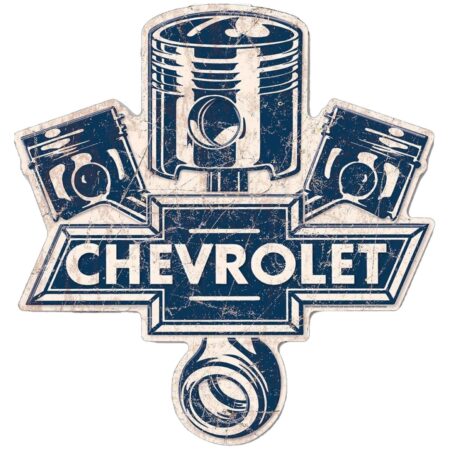Chevrolet Pistons Metalen Bord - 62 x 58cm | Chevrolet