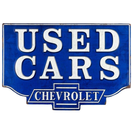 Chevrolet Used Cars Die Cut Metalen Bord | Chevrolet