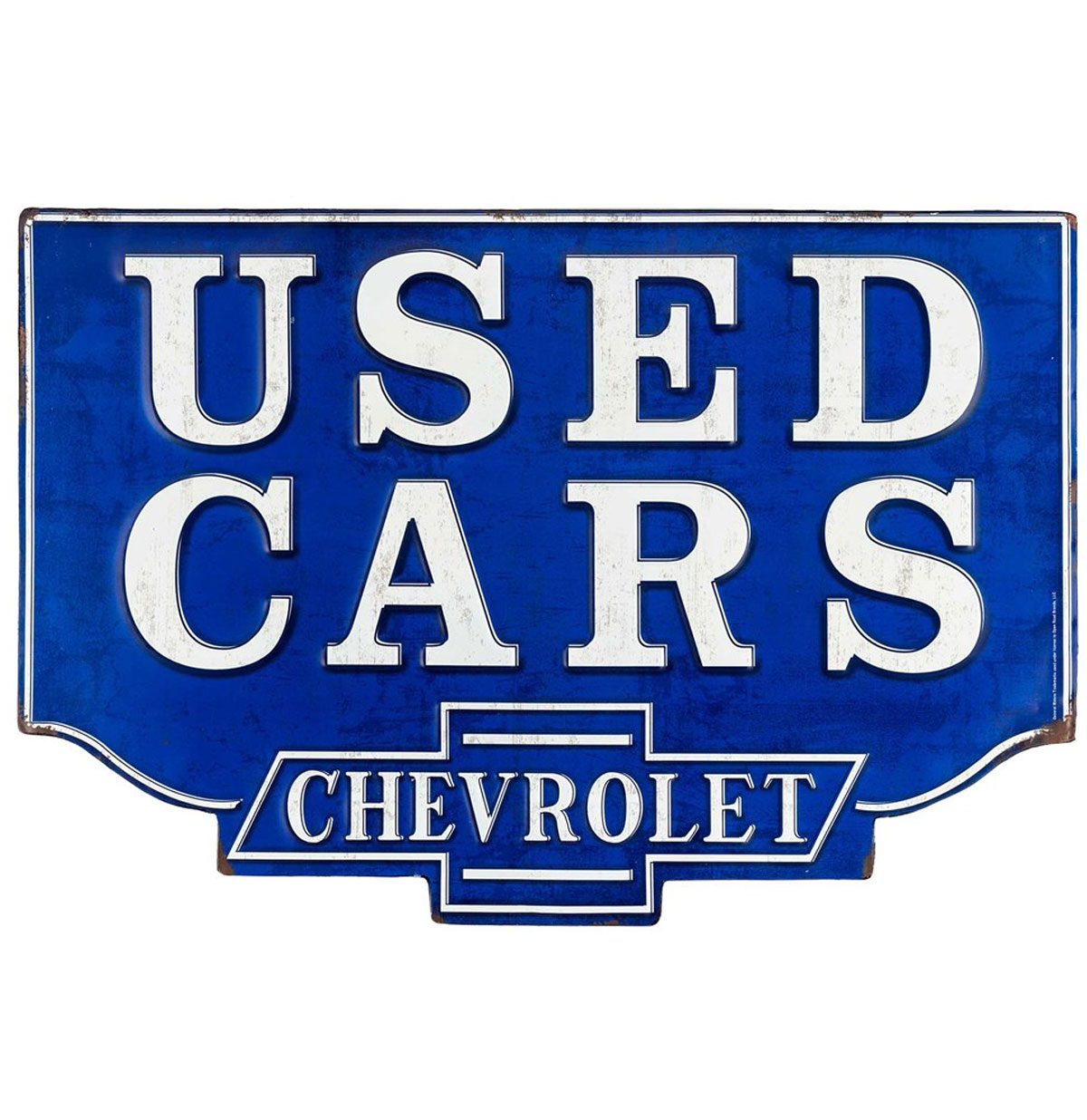 Chevrolet Used Cars Die Cut Metalen Bord | Chevrolet