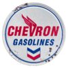 Chevron Gasolines Rond Metalen Wandbord XXL - Relief 90 cm | Fiftiesstore