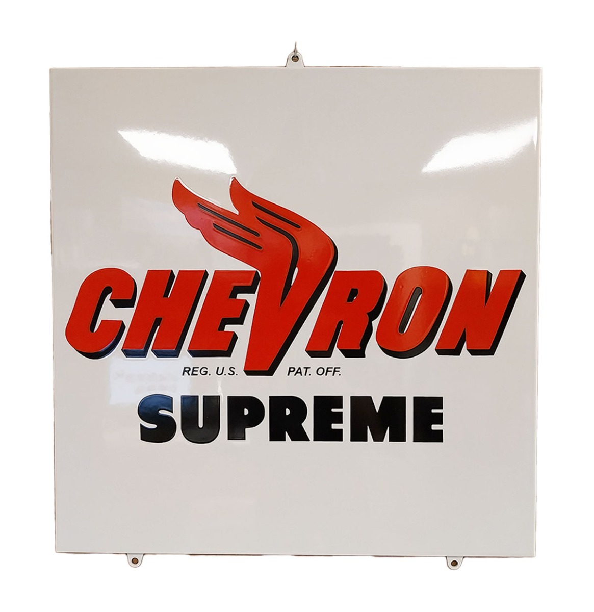 Chevron Supreme Emaille Bord - 50 x 50cm | Fiftiesstore