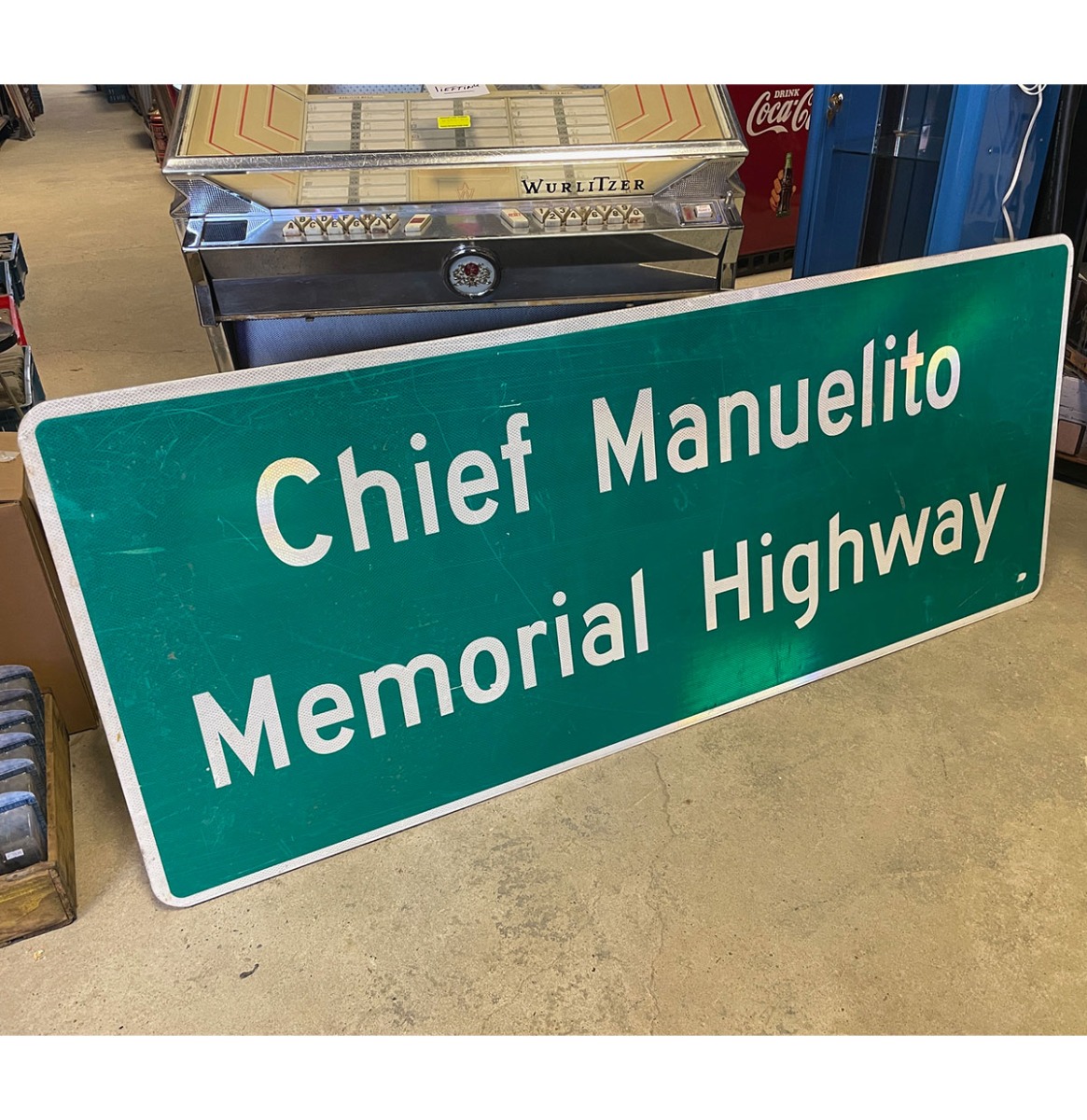 Chief Manuelito Memorial Highway Verkkersbord - 185 x 77cm - Origineel | The Dutch Pickers