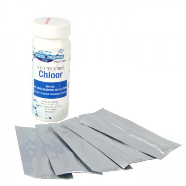 Chloor Teststrips 3 In 1 50 Stuks |