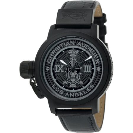 Christian Audigier Unisex ETE-115 Eternity Royal Black Ion-Plating Zwart Horloge | 67% korting | Ed Hardy - Christian Audigier