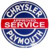 Chrysler Plymouth Approved Service Emaille Bord - 50 cm ø | Bennies Fifties