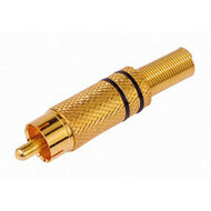 Cinch stekker zwart tot 7mm |