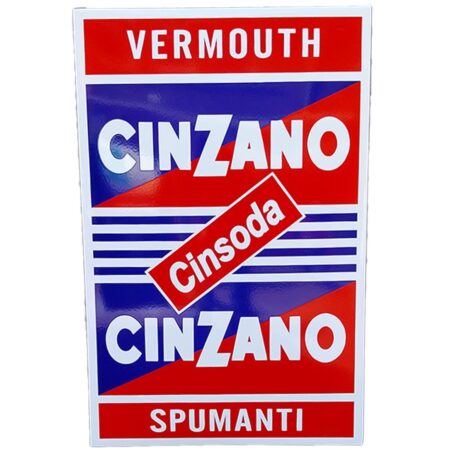 Cinzano Cinsoda Emaille Bord - 97 x 63cm | Fiftiesstore