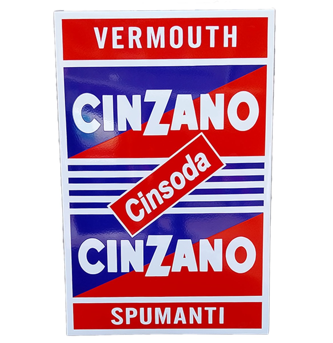 Cinzano Cinsoda Emaille Bord - 97 x 63cm | Fiftiesstore