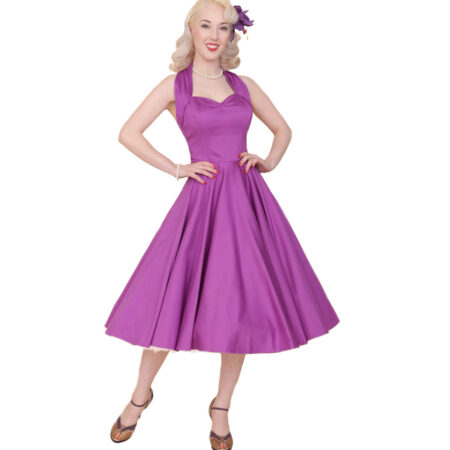Circle Retro Dress Heather -38 (NL)/ 12 (UK) | Vivien of Holloway