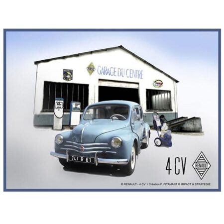 Citroën 4CV Garage Metalen Bord - 20 x 30 cm | Citroën