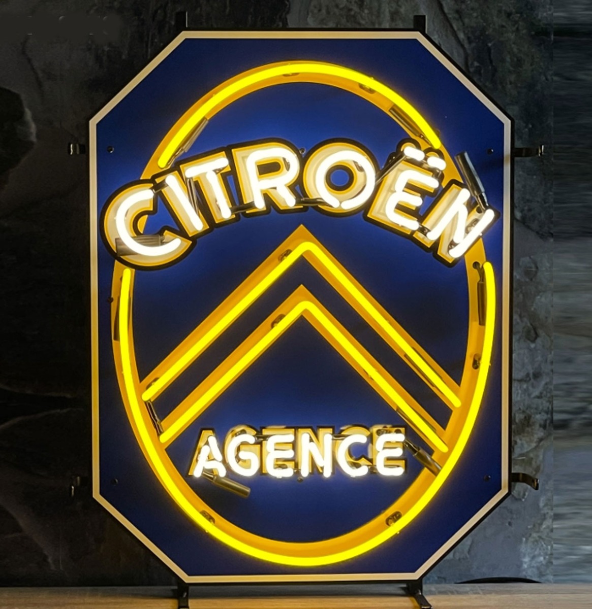 Citroën Agence Neon Verlichting 58 x 74 cm - Geel