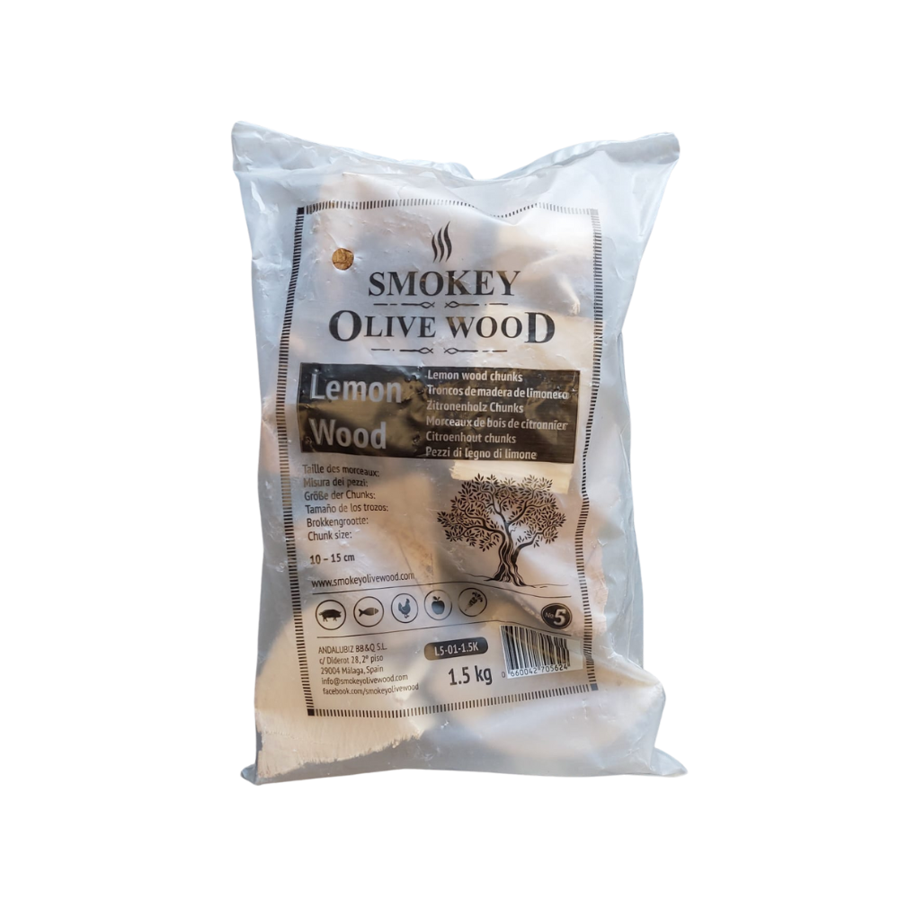 Citroenhout Chunks Nr5 - Langdurig Roken - Gemakkelijk te Gebruiken - 1