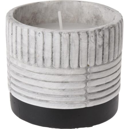 Citronella kaars in keramieken pot grijs | Pro Garden