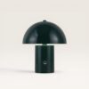 Civaro - Paddenstoel lamp oplaadbaar Groen 20 cm - Slaapkamer tafellamp - Draadloze tafellamp - Dimbaar - Metaal - USB-C - Retro design - 3000K/4500K/6000K | LUSENZ