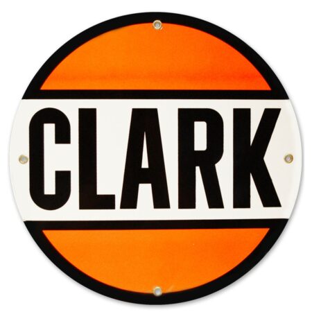 Clark Gasoline Logo Emaille Bord 12" / 30 cm | Fiftiesstore