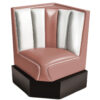 Classic Diner Hoek voor Hoekbank Dusty Rose | Bel Air Retro Fifties Furniture