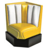 Classic Diner Hoek voor Hoekbank Geel | Bel Air Retro Fifties Furniture