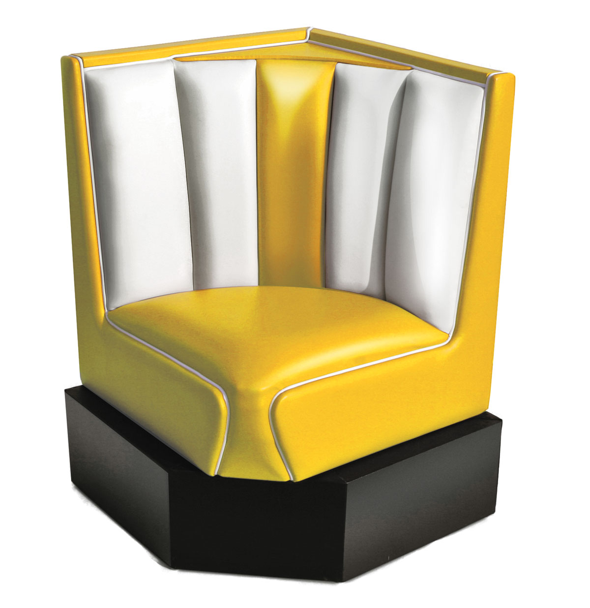 Classic Diner Hoek voor Hoekbank Geel | Bel Air Retro Fifties Furniture