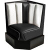 Classic Diner Hoek voor Hoekbank Zwart | Bel Air Retro Fifties Furniture