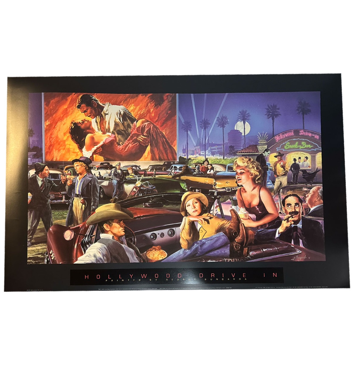 Classic Movie Stars - Hollywood Drive In Poster | Fiftiesstore