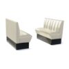 Classic Retro Diner Bank Bel Air HW120 Gebroken Wit | Bel Air Retro Fifties Furniture