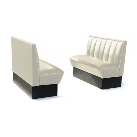 Classic Retro Diner Bank Bel Air HW120 Gebroken Wit | Bel Air Retro Fifties Furniture