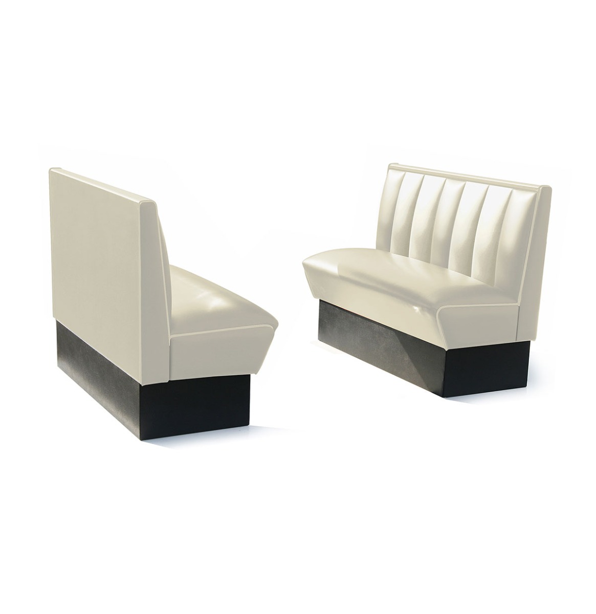 Classic Retro Diner Bank Bel Air HW120 Gebroken Wit | Bel Air Retro Fifties Furniture