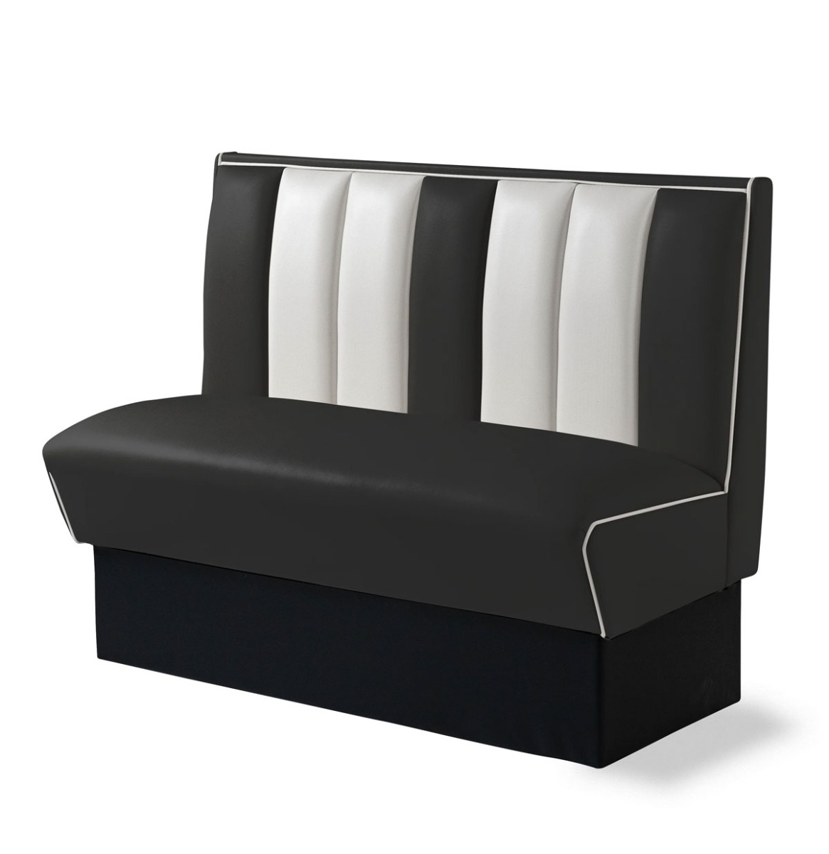 Classic Retro Diner Bank Bel Air HW120 Zwart | Bel Air Retro Fifties Furniture