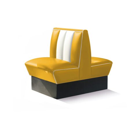 Classic Retro Diner Bank Bel Air HW70 DB Geel | Bel Air Retro Fifties Furniture