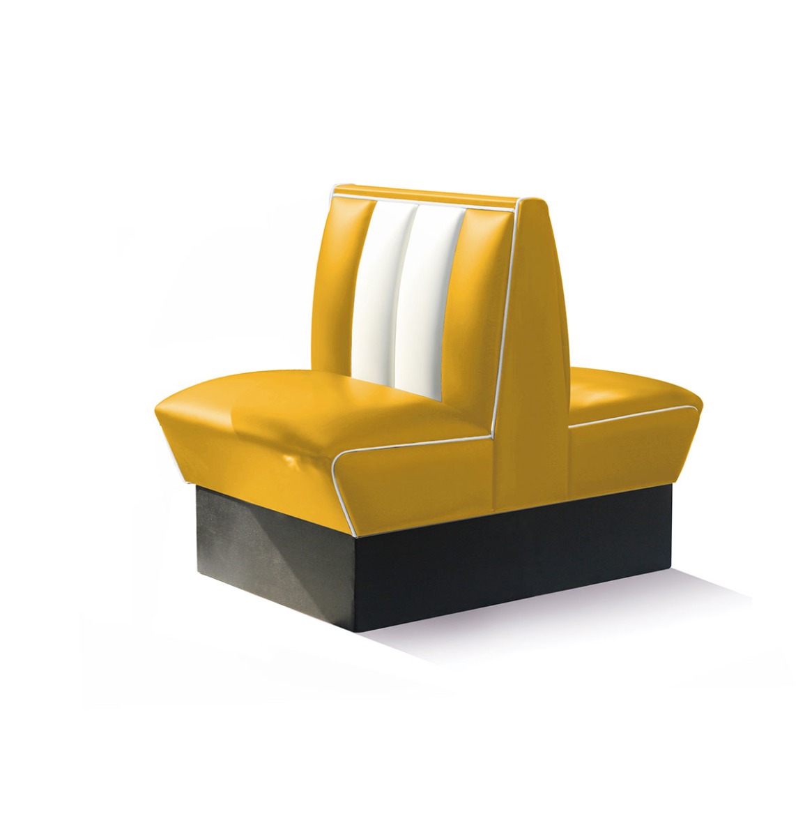 Classic Retro Diner Bank Bel Air HW70 DB Geel | Bel Air Retro Fifties Furniture