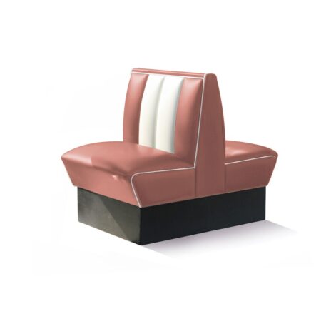 Classic Retro Diner Bank Bel Air HW70 DB Roze | Bel Air Retro Fifties Furniture