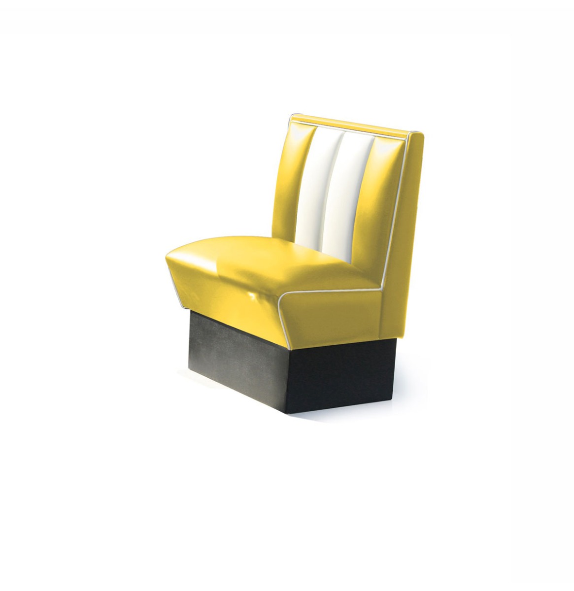 Classic Retro Diner Bank Bel Air HW70 Geel | Bel Air Retro Fifties Furniture