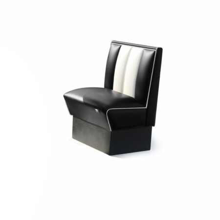 Classic Retro Diner Bank Bel Air HW70 Zwart | Bel Air Retro Fifties Furniture