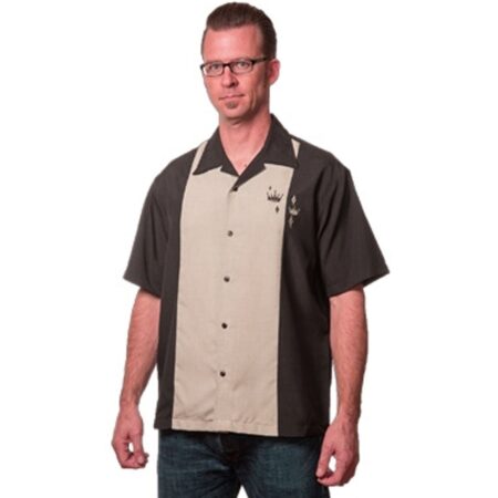 Classic Shirt Contrast Crown Button Up Black-XXL | Steady Clothing