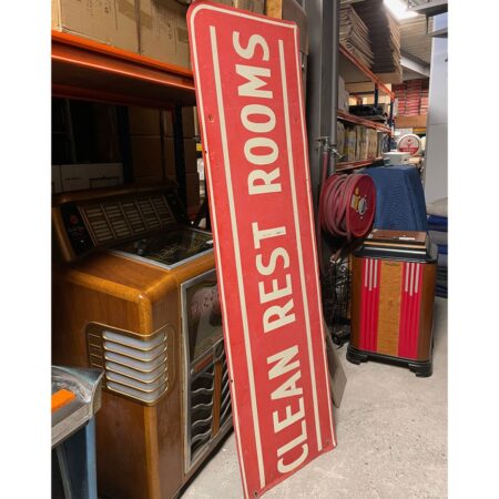 Clean Rest Rooms Groot Origineel Bord - 213 x 61cm | The Dutch Pickers