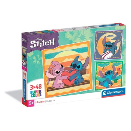 Clementoni Puzzel 3x48 Stukjes Stitch Disney | Clementoni