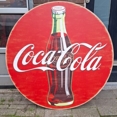Coca-Cola Classic Bottle XL Rond Houten Bord - Ø117cm | Coca-Cola