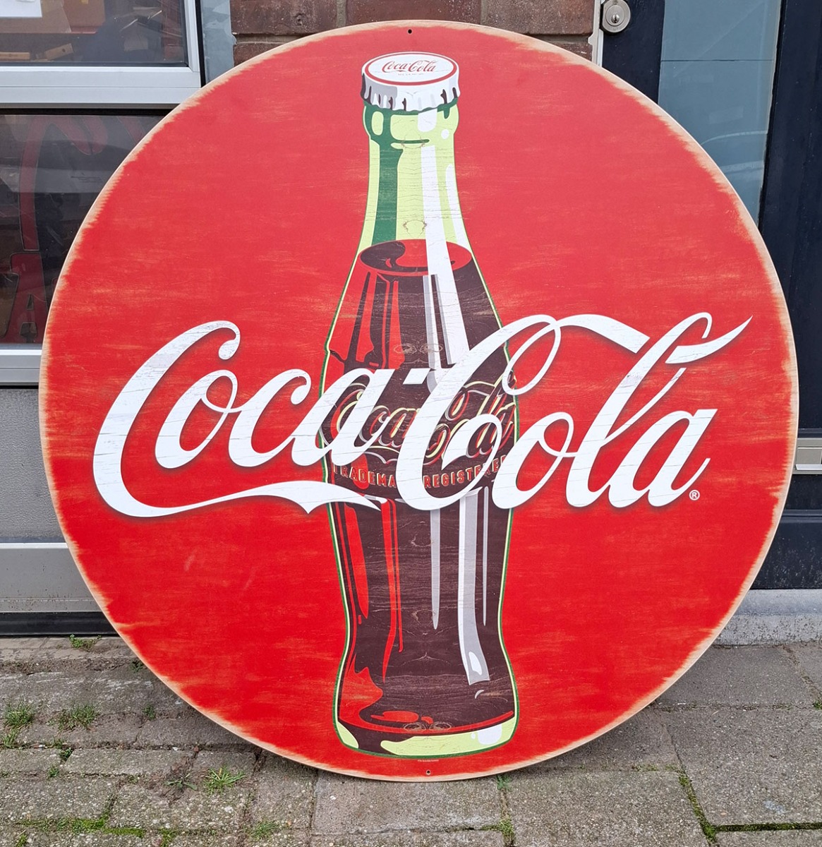 Coca-Cola Classic Bottle XL Rond Houten Bord - Ø117cm | Coca-Cola