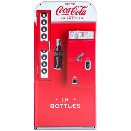 Coca-Cola Die-Cut Metalen Wandbord Flesjesautomaat 46 x 21 cm - Relief | Coca-Cola