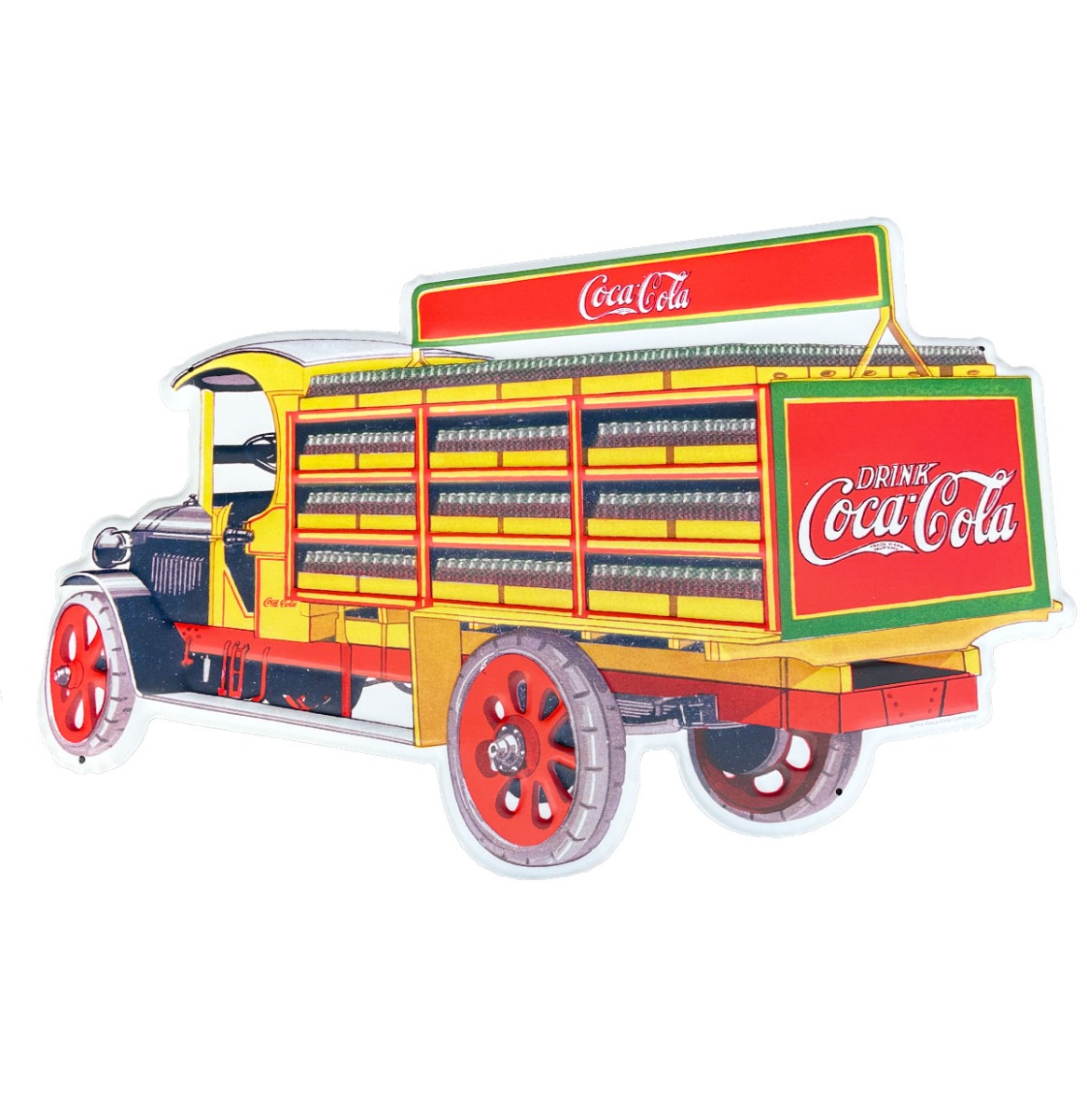 Coca-Cola Die-Cut Metalen Wandbord 'Delivery Truck' 61 x 38 cm - Relief | Coca-Cola
