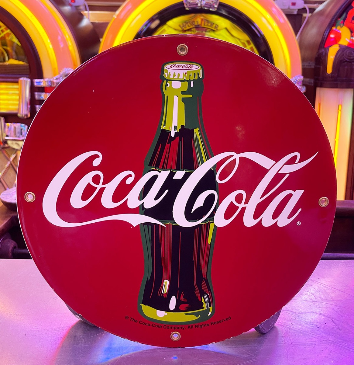 Coca-Cola Emaille Bord - 1990s Sample - Ø30cm | Coca-Cola