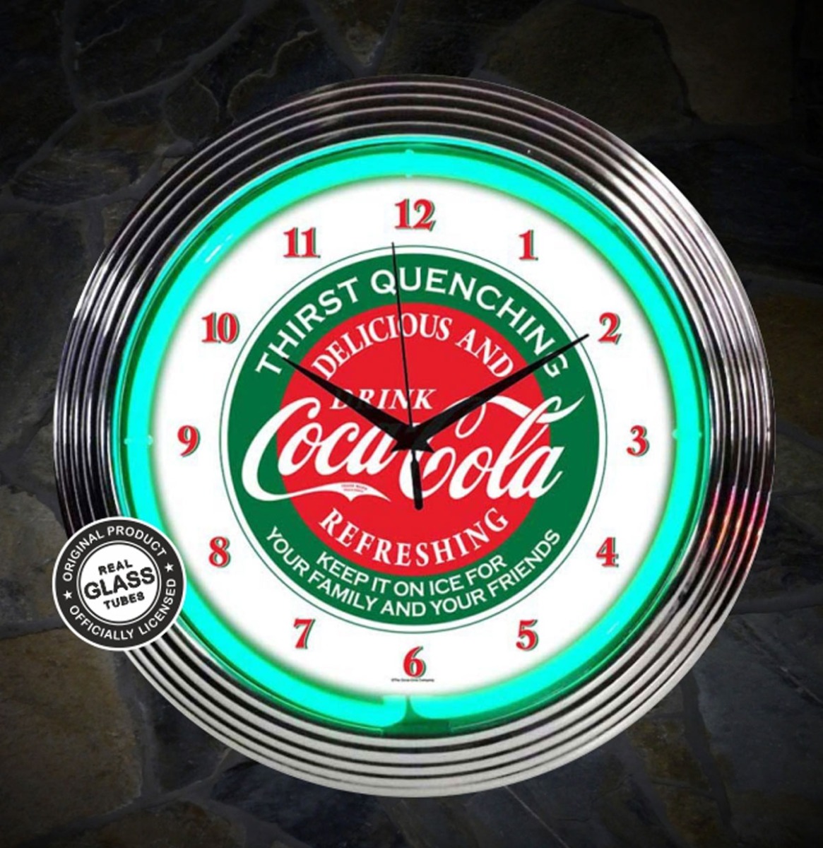 Coca-Cola Evergreen Thirst Quenching Neonklok 38 cm | Coca-Cola