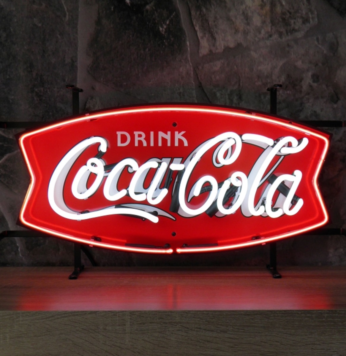 Coca-Cola Fishtail Neon Verlichting 62 x 35 cm - Rood