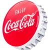 Coca-Cola Flessendop XXL Metalen Wandbord 84 x 90 cm - Relief | Coca-Cola