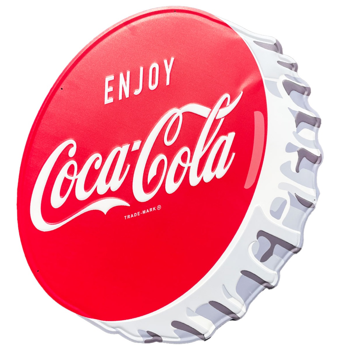 Coca-Cola Flessendop XXL Metalen Wandbord 84 x 90 cm - Relief | Coca-Cola