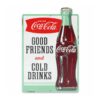 Coca-Cola Good Friends & Cold Drinks Metalen Bord - 38 x 25cm | Coca-Cola