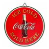 Coca-Cola Ice Cold Sold Here Rond Metalen Bord - Ø30cm | Coca-Cola