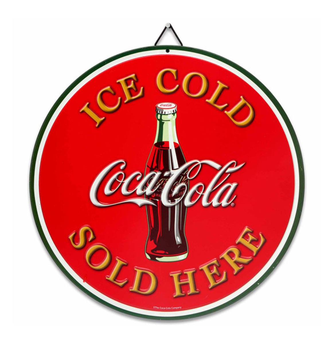 Coca-Cola Ice Cold Sold Here Rond Metalen Bord - Ø30cm | Coca-Cola