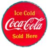 Coca-Cola Ice Cold Sold Here XXL Metalen Wandbord - 90 cm - Relief | Coca-Cola